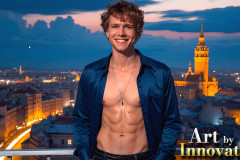 The Beautiful & Handsome Men of the Golden City,is a collection of AI generated images of sexy,glamorous,handsome guys in the heavens.