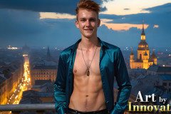 The Beautiful & Handsome Men of the Golden City,is a collection of AI generated images of sexy,glamorous,handsome guys in the heavens.