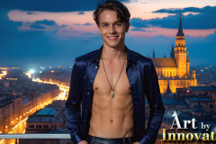 The Beautiful & Handsome Men of the Golden City,is a collection of AI generated images of sexy,glamorous,handsome guys in the heavens.
