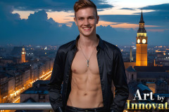 The Beautiful & Handsome Men of the Golden City,is a collection of AI generated images of sexy,glamorous,handsome guys in the heavens.