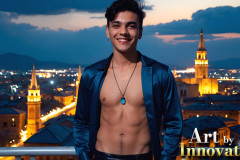 The Beautiful & Handsome Men of the Golden City,is a collection of AI generated images of sexy,glamorous,handsome guys in the heavens.