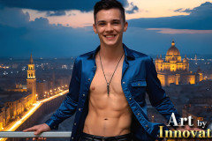 The Beautiful & Handsome Men of the Golden City,is a collection of AI generated images of sexy,glamorous,handsome guys in the heavens.