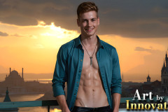 The Beautiful & Handsome Men of the Golden City,is a collection of AI generated images of sexy,glamorous,handsome guys in the heavens.