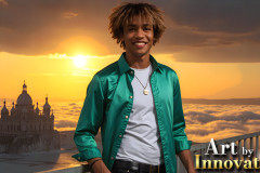 The Beautiful & Handsome Men of the Golden City,is a collection of AI generated images of sexy,glamorous,handsome guys in the heavens.