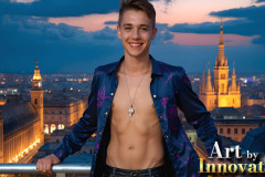 The Beautiful & Handsome Men of the Golden City,is a collection of AI generated images of sexy,glamorous,handsome guys in the heavens.