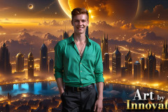 The Beautiful & Handsome Men of the Golden City,is a collection of AI generated images of sexy,glamorous,handsome guys in the heavens.