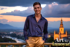 The Beautiful & Handsome Men of the Golden City,is a collection of AI generated images of sexy,glamorous,handsome guys in the heavens.