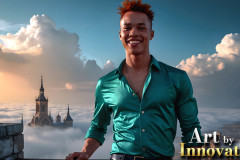The Beautiful & Handsome Men of the Golden City,is a collection of AI generated images of sexy,glamorous,handsome guys in the heavens.