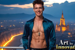 The Beautiful & Handsome Men of the Golden City,is a collection of AI generated images of sexy,glamorous,handsome guys in the heavens.