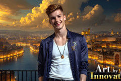 The Beautiful & Handsome Men of the Golden City,is a collection of AI generated images of sexy,glamorous,handsome guys in the heavens.