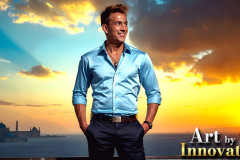 The Beautiful & Handsome Men of the Golden City,is a collection of AI generated images of sexy,glamorous,handsome guys in the heavens.