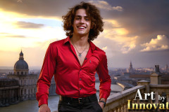 The Beautiful & Handsome Men of the Golden City,is a collection of AI generated images of sexy,glamorous,handsome guys in the heavens.