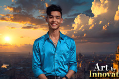 The Beautiful & Handsome Men of the Golden City,is a collection of AI generated images of sexy,glamorous,handsome guys in the heavens.