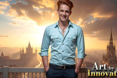 The Beautiful & Handsome,Young Men version of the Golden City Collection,created by,Art by Innovation.