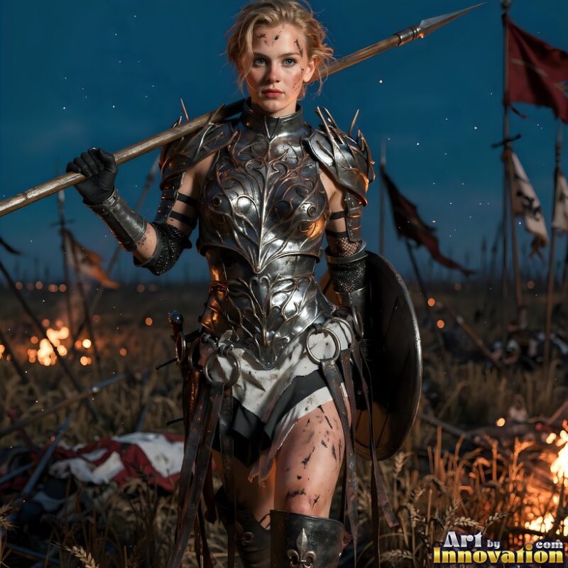 Joan of Arc – Female Warrior in Chrome Armor