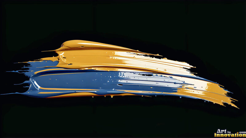 Gold Paint Stroke Art – Logo Design Elements