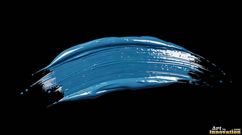 Blue Paint Stroke Art – Logo Design Elements