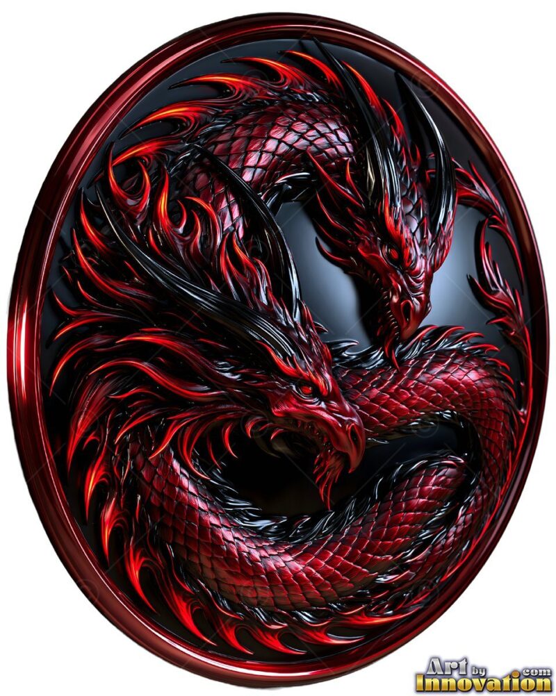 Transparent Metal Dragon Avatar Emblems