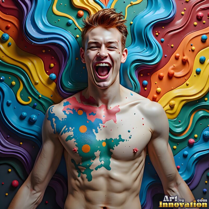 Free Abstract Male Art – Light and Paint