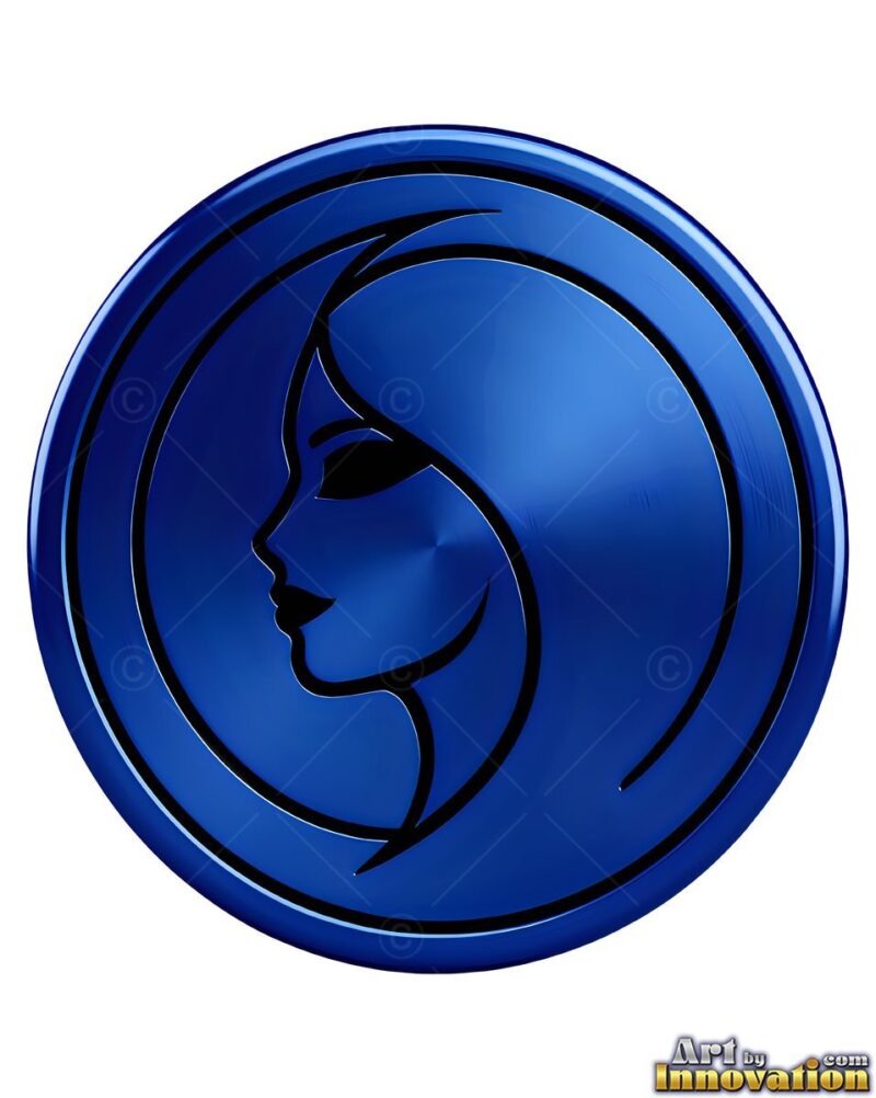 Transparent Metal Female Avatar Emblems