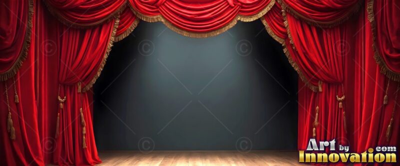 Theater Stage Backdrops – Red Velvet Mockups