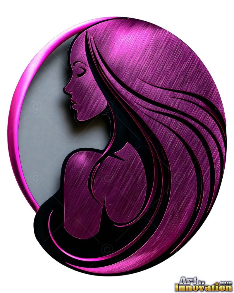 Transparent Metal Female Avatar Emblems