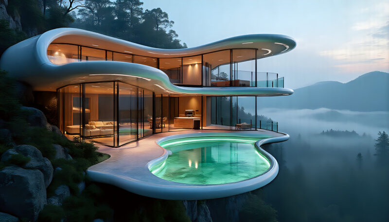 Futuristic Homes – Glass Villa Concept Art