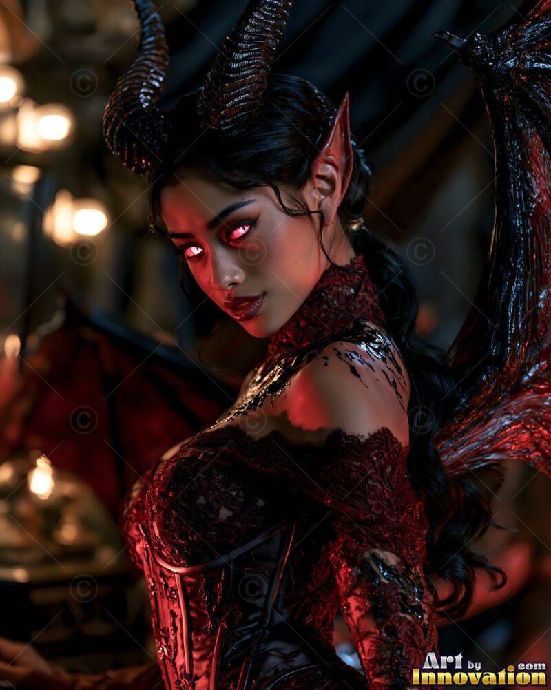 Succubus Demon Art – Winged Women in Black