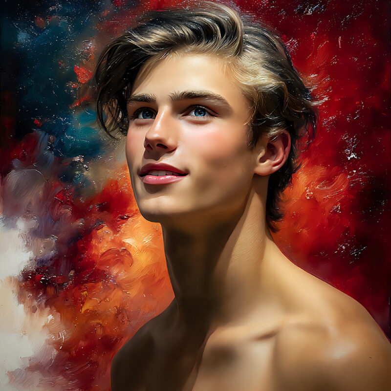 A Man Comes to Life from a Painted Canvas