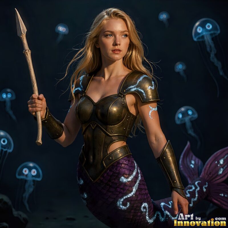 Mermaid Warriors – Underwater Fantasy Art
