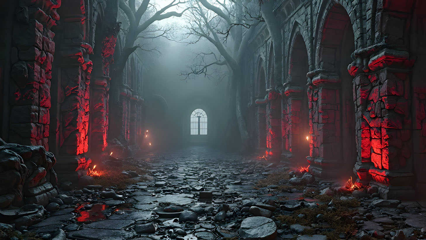Backgrounds Gothic Atmospheric Forgotten Ruins