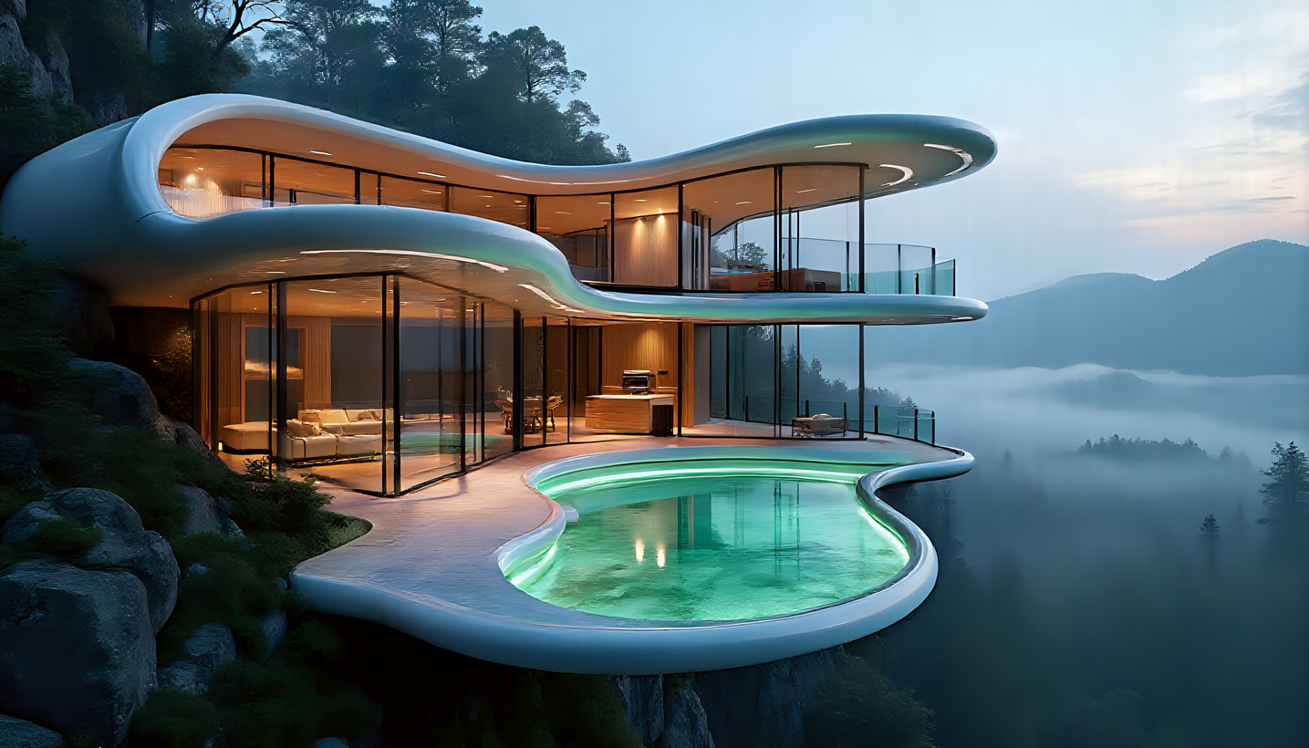 Digital Architectural Futuristic Homes