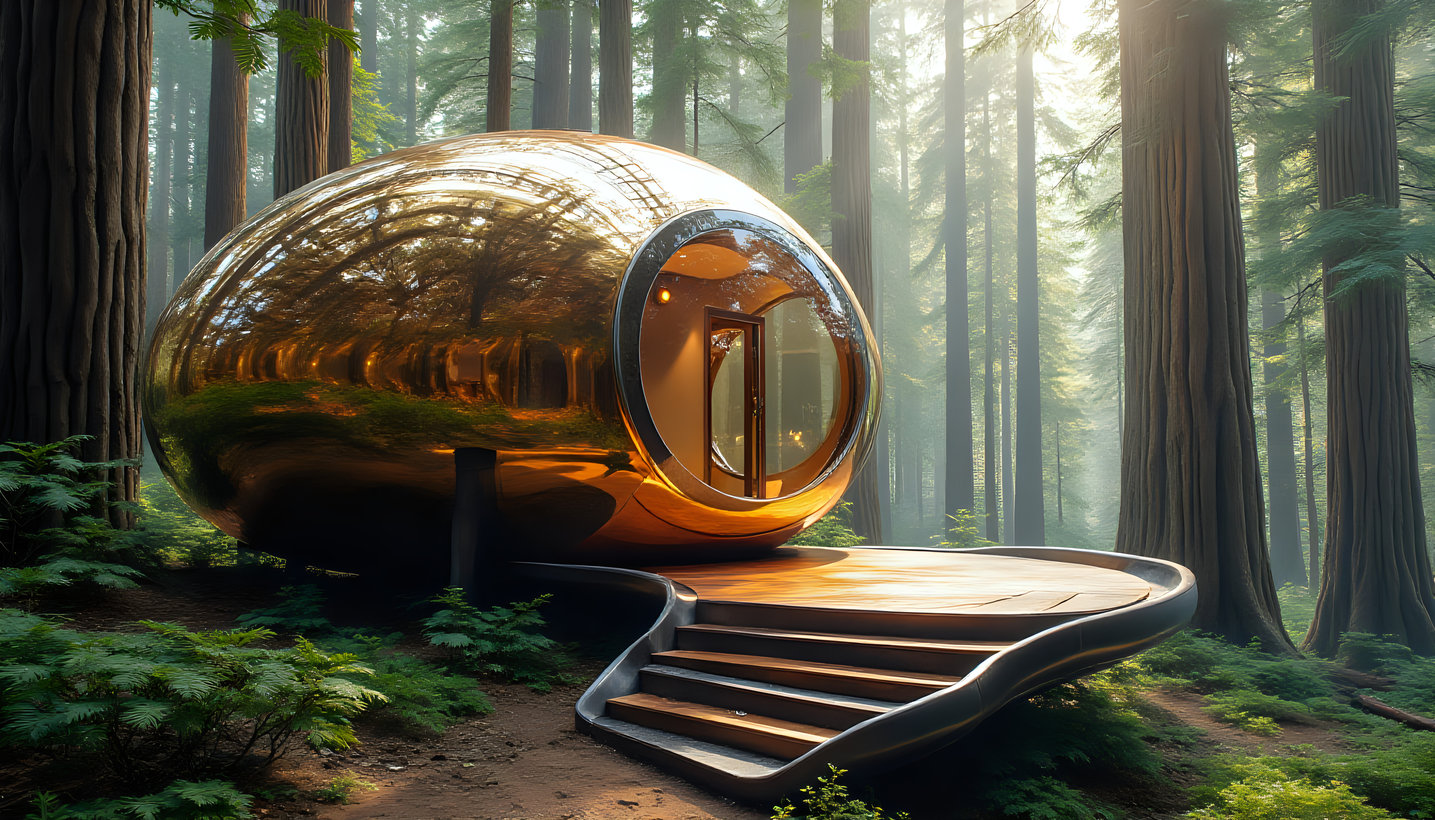 Digital Architectural Spherical Pod Homes