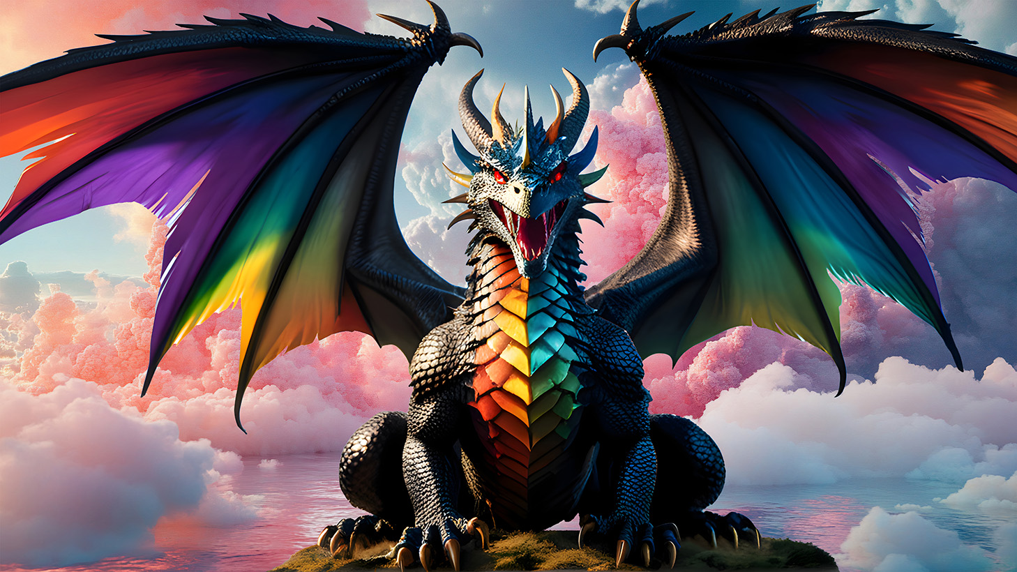 Dragon Pride – AI LGBTQ Fantasy Art
