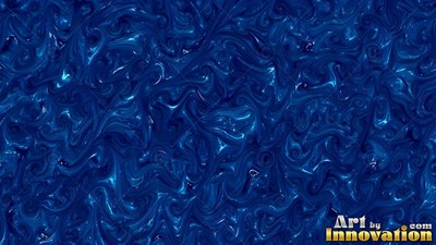 Swirling dark deep blue liquid with glossy waves and ripples