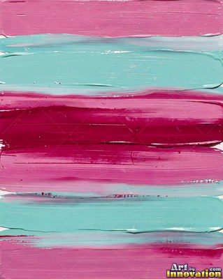 Abstract magenta and turquoise acrylic pour with glossy cells and swirling currents