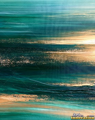 Abstract magenta and turquoise acrylic pour with glossy cells and swirling currents