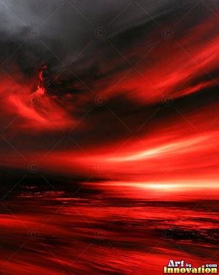 Lone tree silhouetted on a hilltop against a fiery sunset