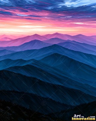 Desert dunes under a blazing sunset sky