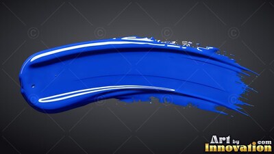 Glossy white highlights along a thick blue paint stroke set over dark gray backgrounds