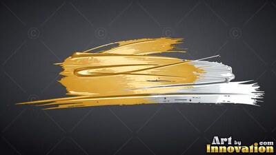 Dense gold and silver paint brushed across a dark backdrop