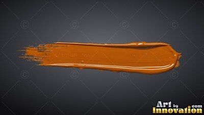 Thick streak of glossy gold paint over dark gray