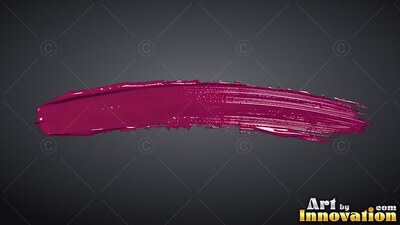 Wide band of slick raspberry paint on dark gray background
