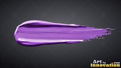 Thick purple brushstroke with glossy edges on black