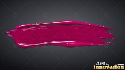 Stretched horizontally on dark gray, a thick raspberry paint swipe