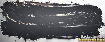 Thick black paint smeared across a white surface