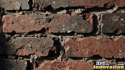 Painted charcoal brick with the paint worn off the edges, a full frame wall texture