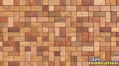 Salmon pink brick laid in a neat stack bond grid, soft even light across the wall