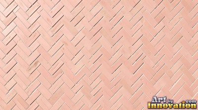 Basket weave brick paving in alternating pairs, a flat full frame surface