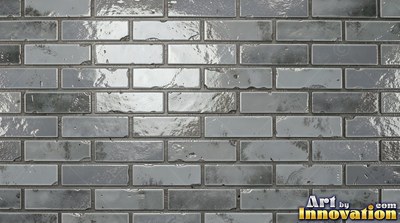 Painted charcoal brick with the paint worn off the edges, a full frame wall texture